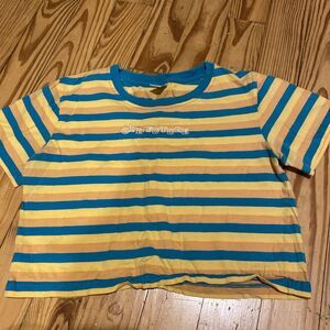 Odd Future Crop Top Tee T Shirt Women’s Small Striped Skater